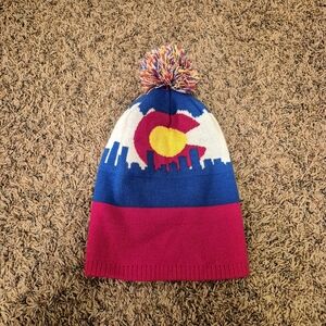 Colorado Logo Colorful Pom-Pom Beanie Men's